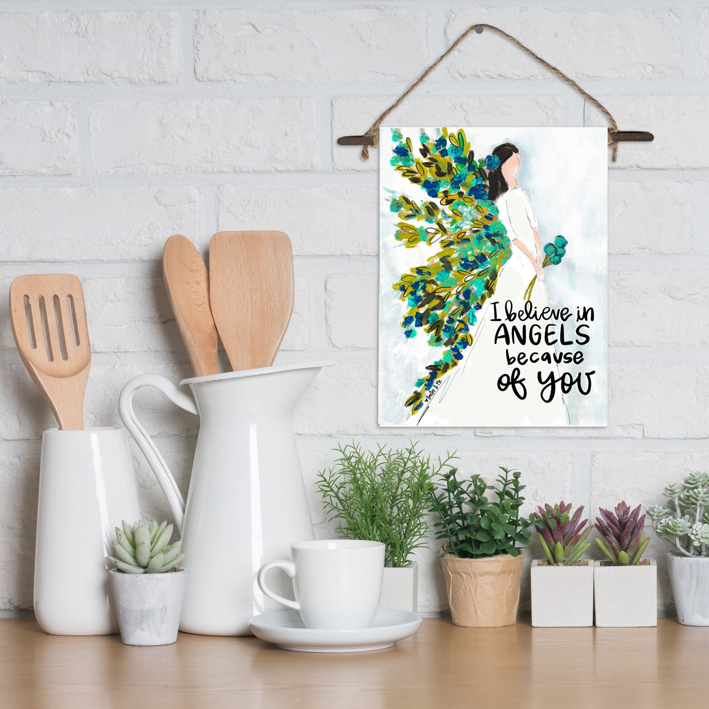 I Believe in Angels Mini Wall Hanging