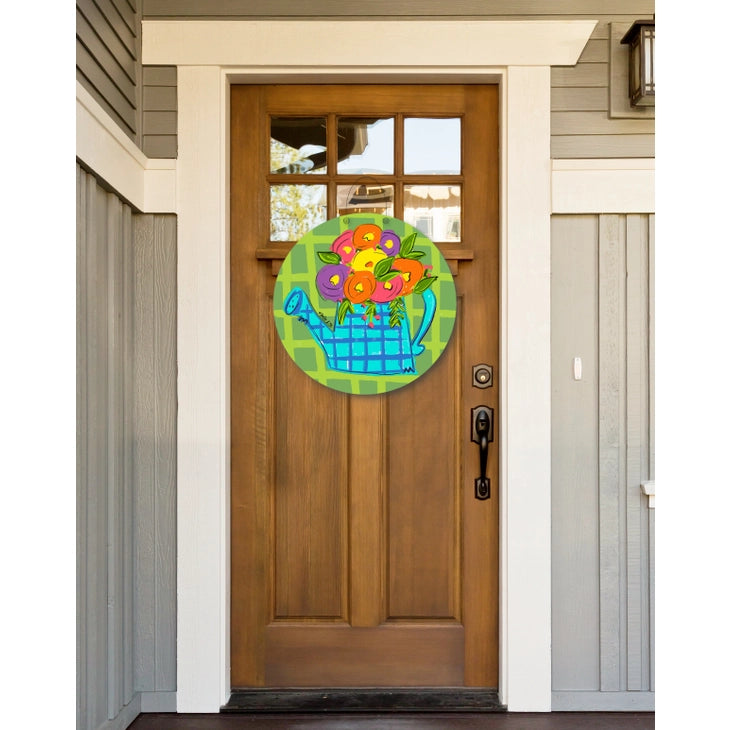 Spring Watering Can Door Hanger