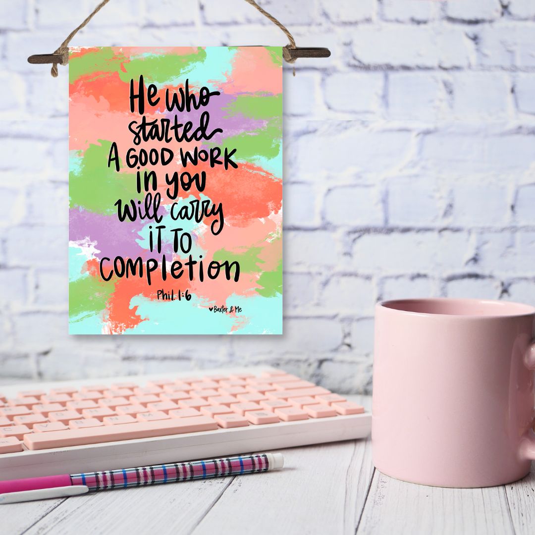 A Good Work in You Mini Wall Hanging