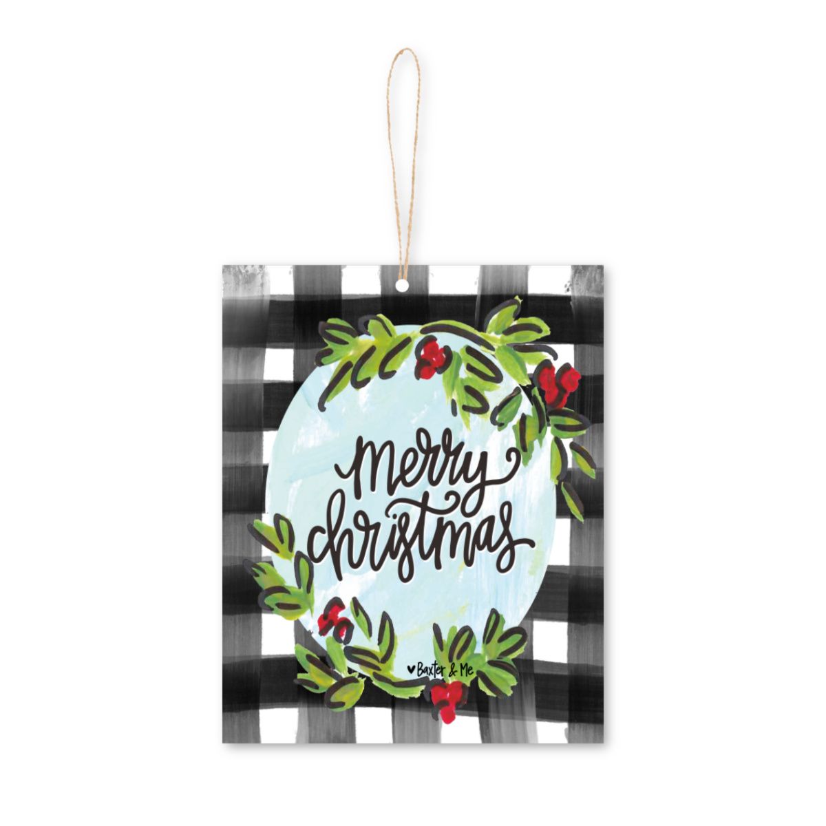 Merry Christmas Buffalo Ornament