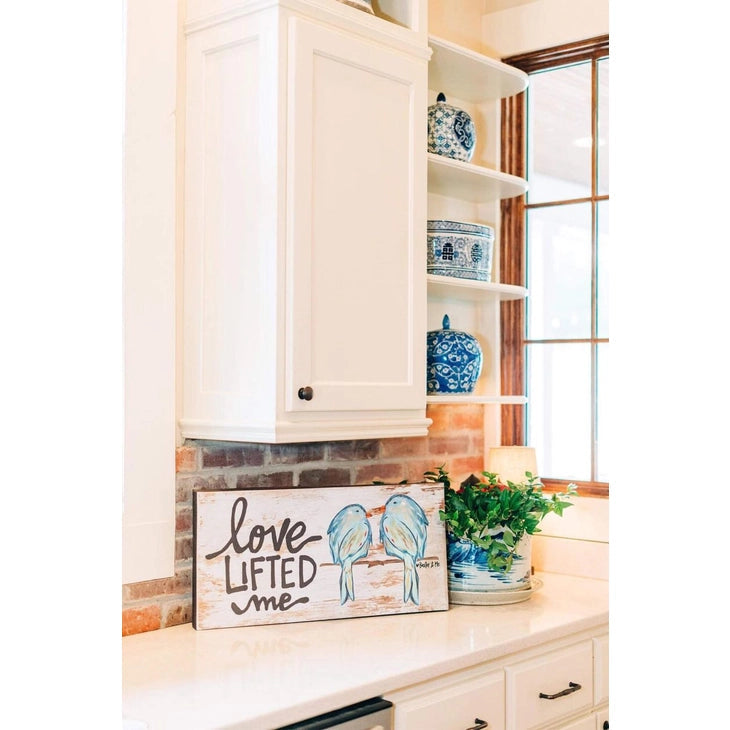 Love Lifted Me 12" x 24" - Wrapped Canvas