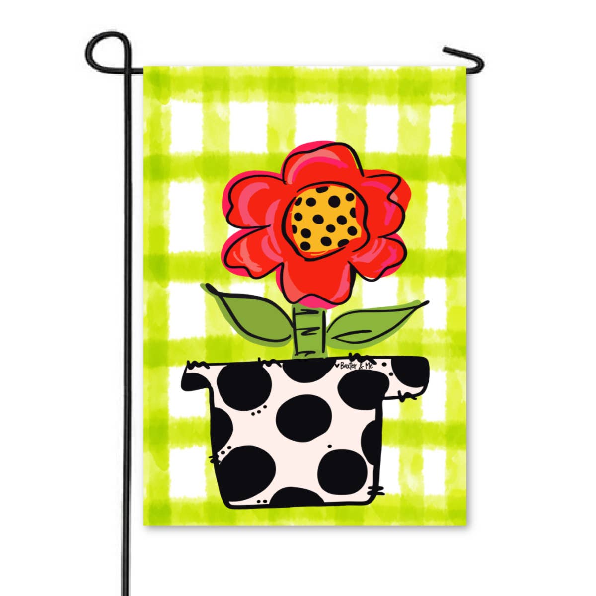 Red Flower Garden Flag
