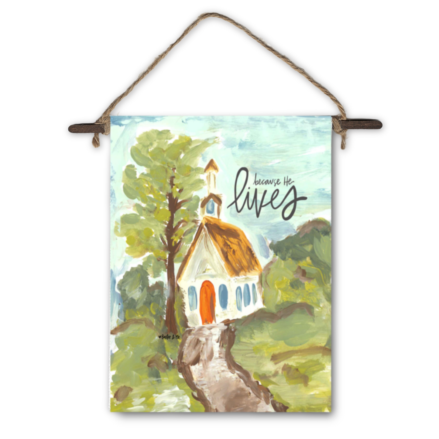 Because He Lives Mini Wall Hanging