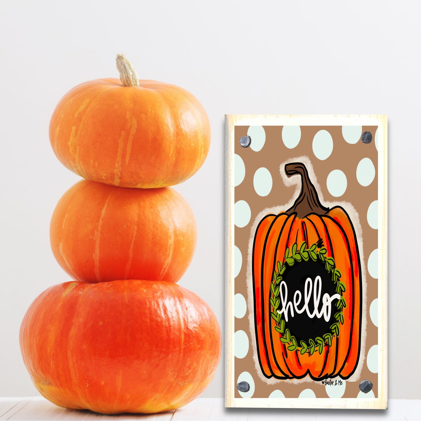 Hello Pumpkin Happy Block