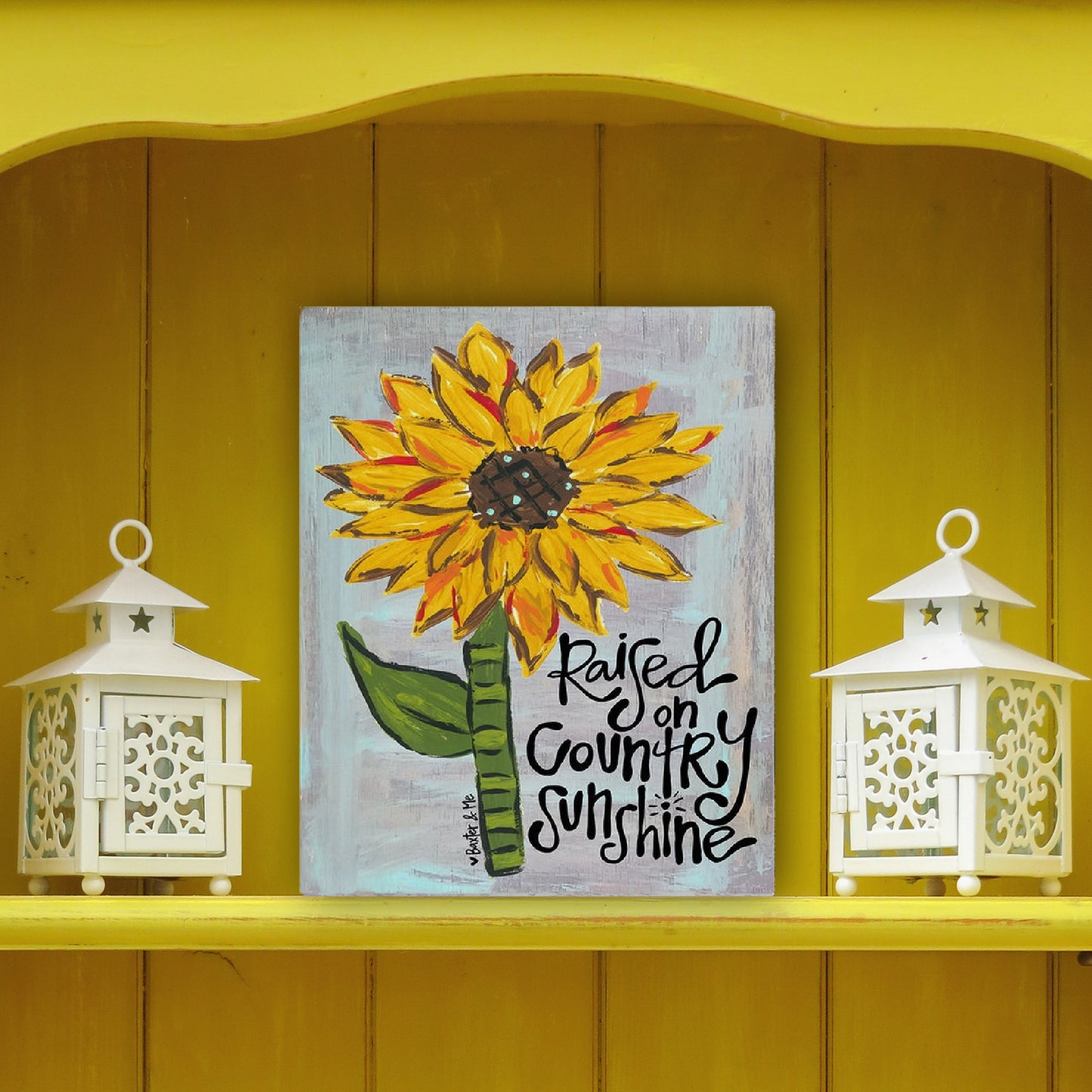 Raised On Country Sunshine - Wrapped Canvas