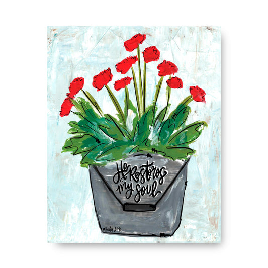 Restores My Soul Wrapped Canvas
