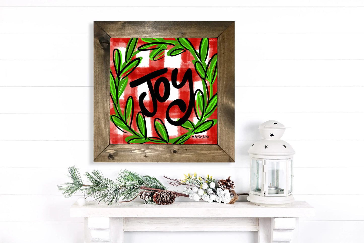 Joy Red Buffalo - Framed Art