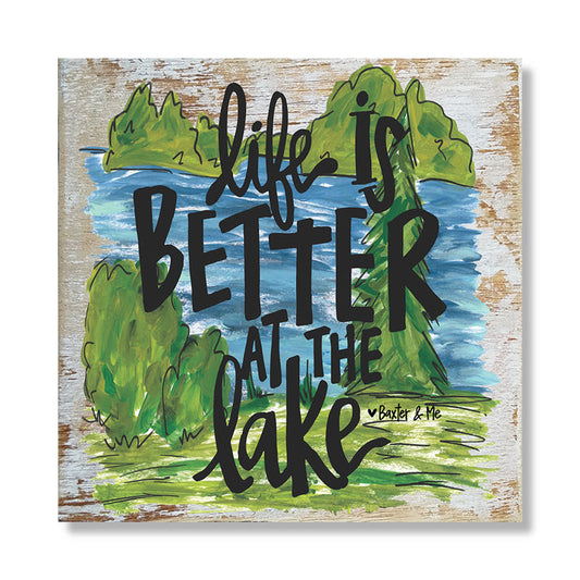 Life Is Better At The Lake - Wrapped Canvas