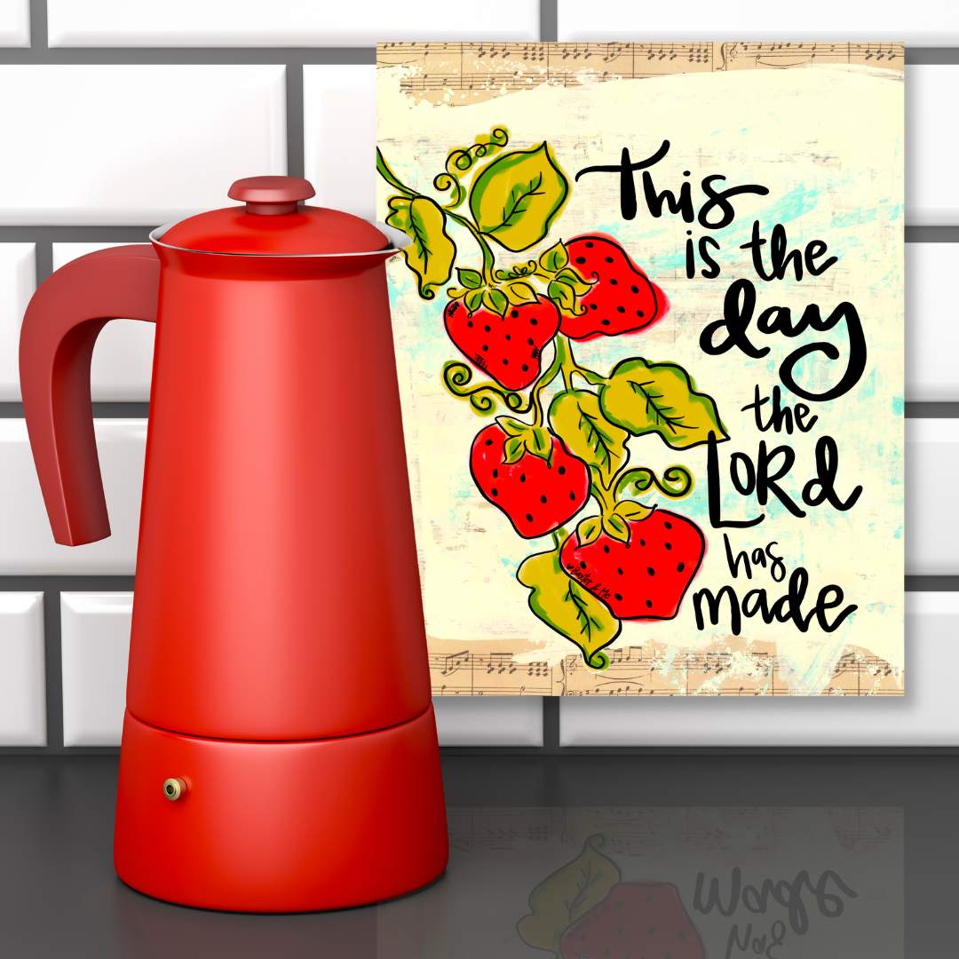 This is the Day Strawberry Vine Wrapped Canvas