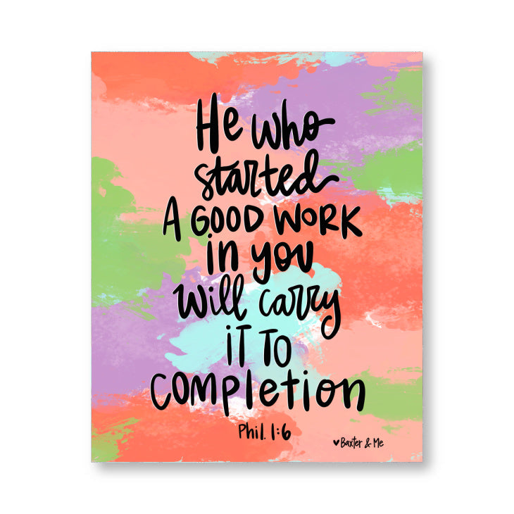 A Good Work in You Wrapped Canvas