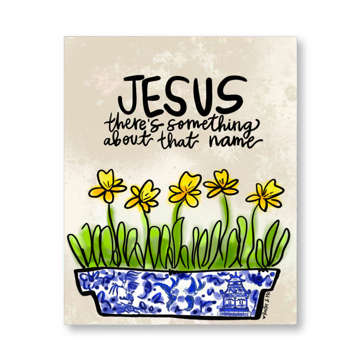 Jesus Something About that Name Wrapped Canvas