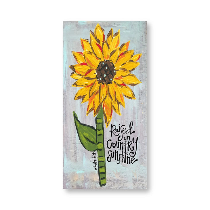 Raised On Country Sunshine - Wrapped Canvas