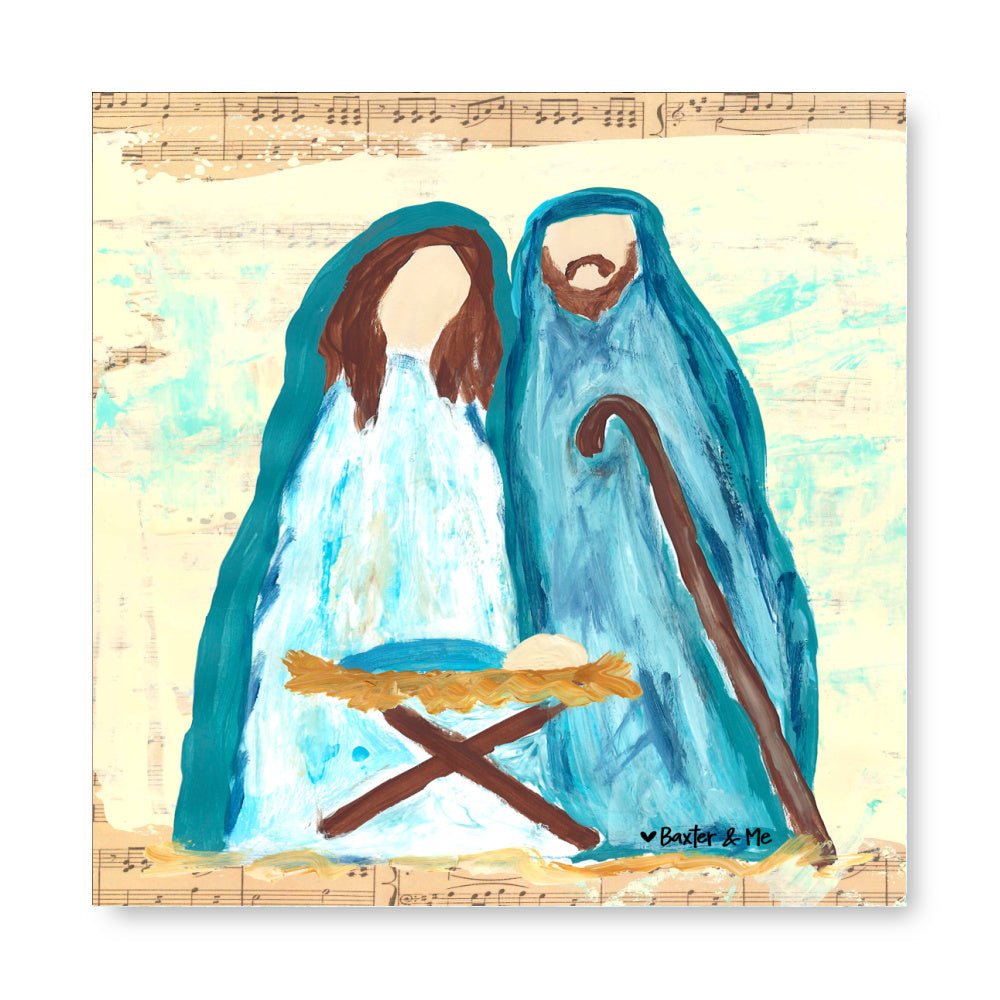 Simple Nativity Wrapped Canvas