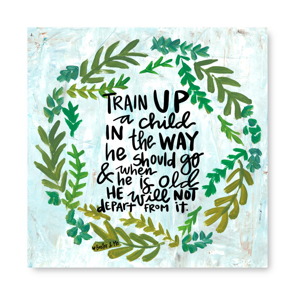 Train Up a Child Wrapped Canvas