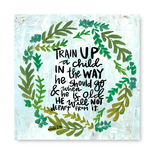 Train Up a Child Wrapped Canvas