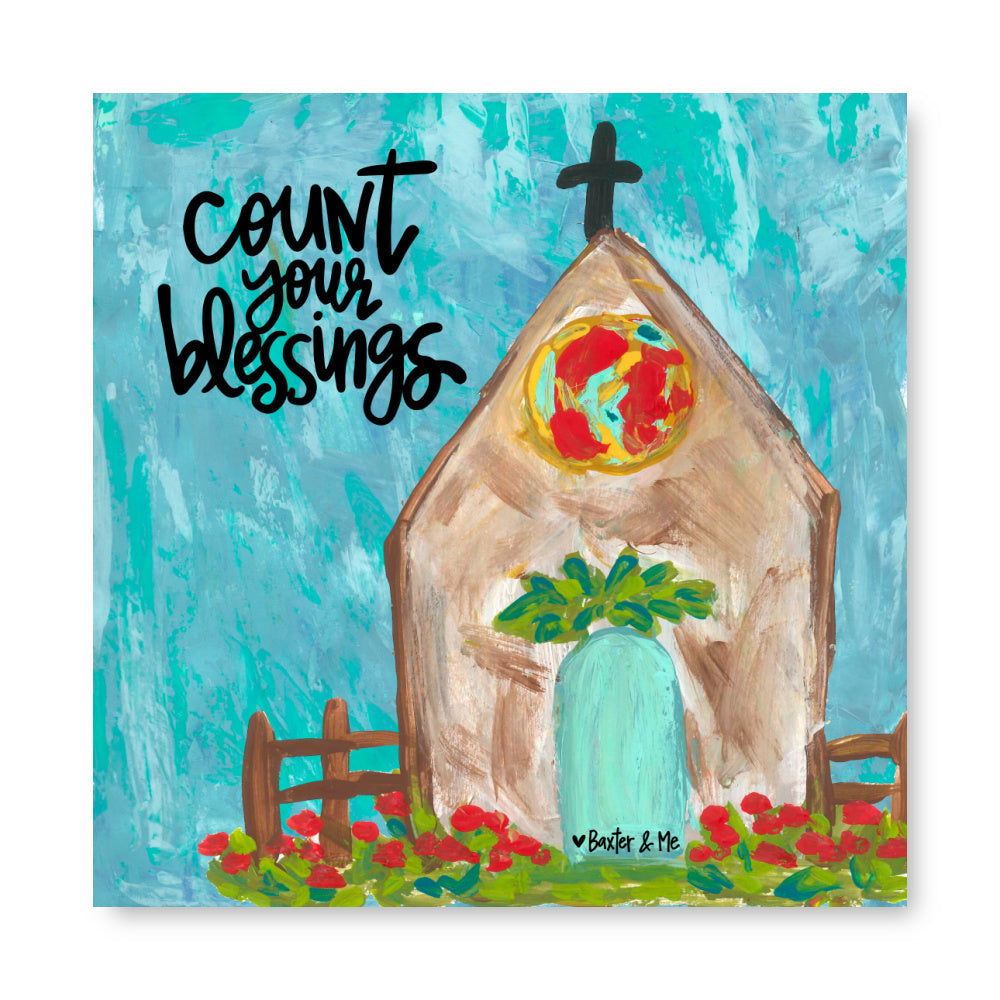 Count Your Blessings Wrapped Canvas