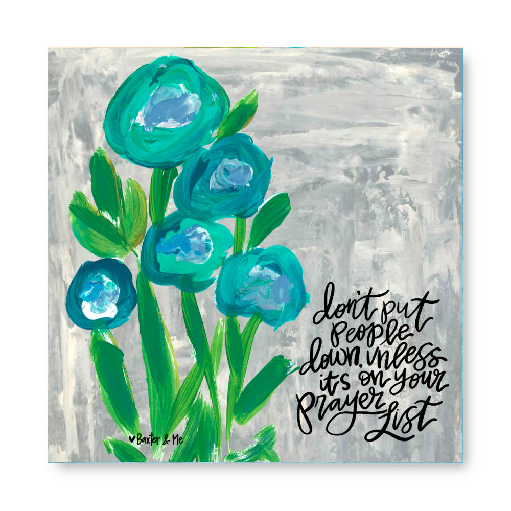 Prayer List Wrapped Canvas