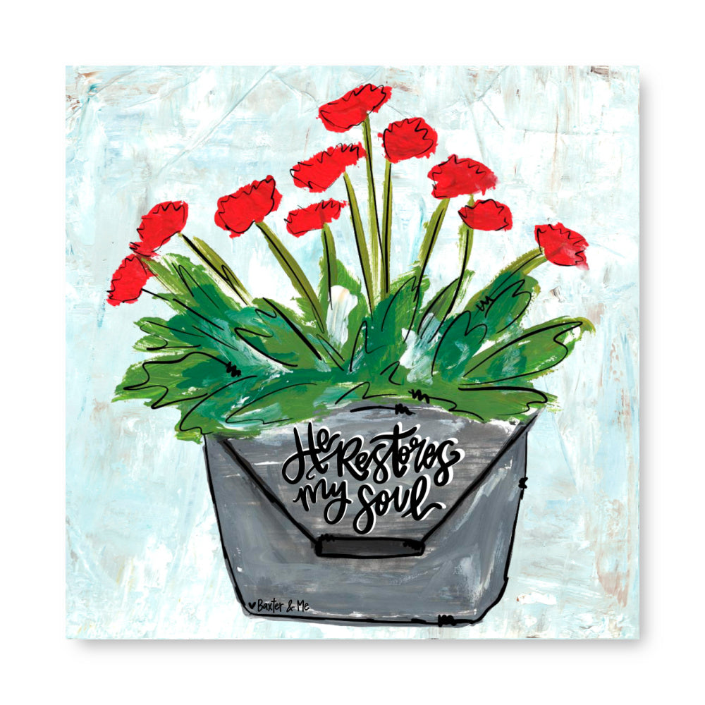Restores My Soul Wrapped Canvas