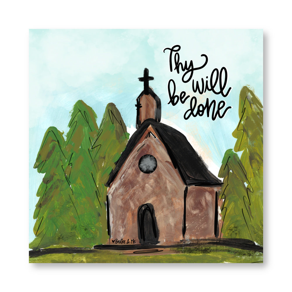Thy Will be Done Church Wrapped Canvas