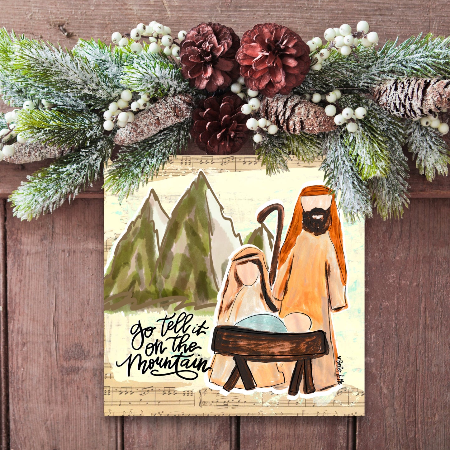 Go Tell it on the Mountain Nativity Wrapped Canvas