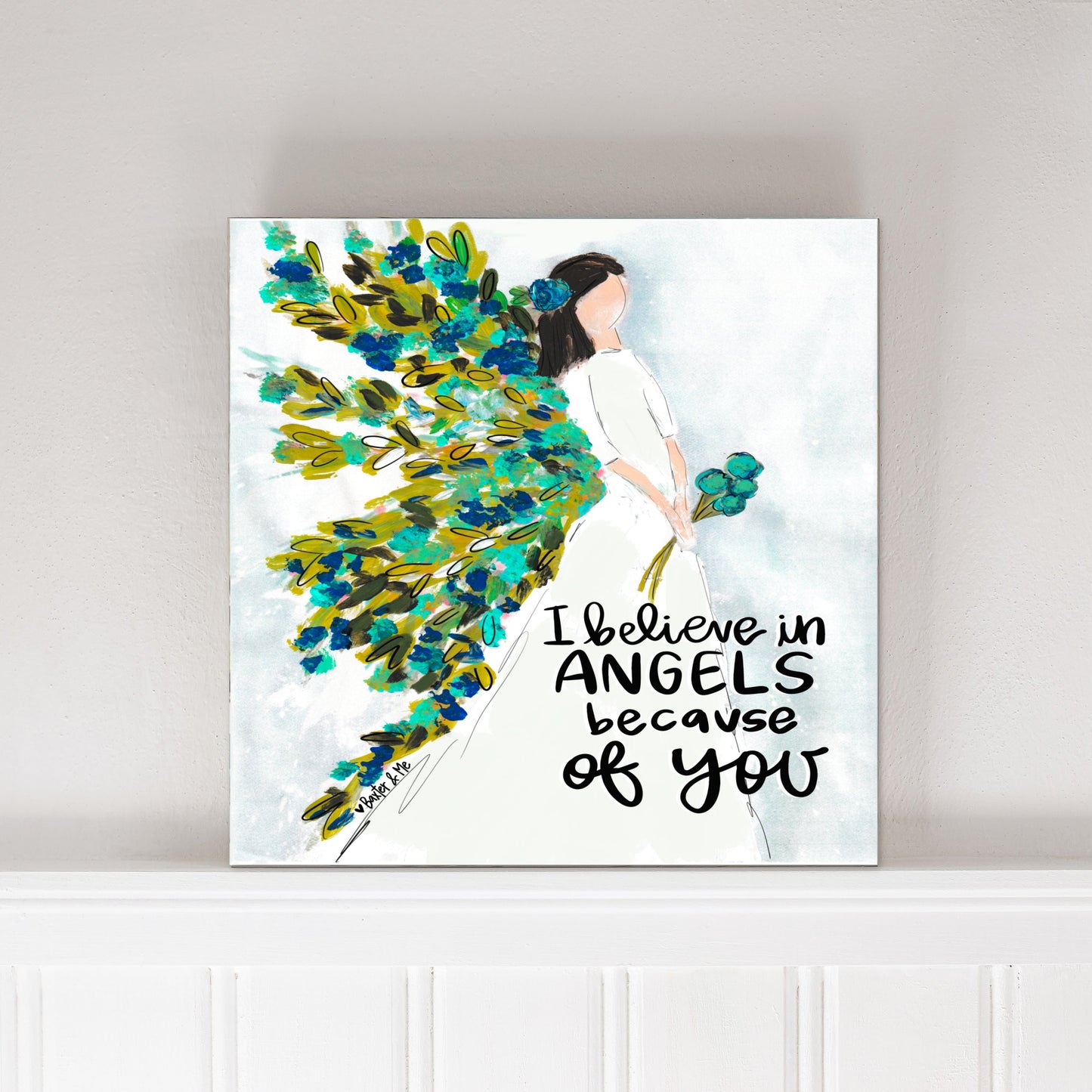 I Believe in Angels Wrapped Canvas