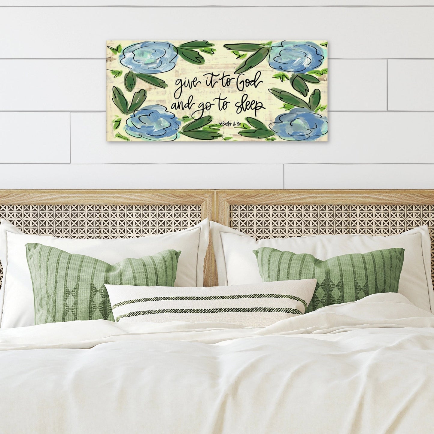 Give it To God & Go to Sleep - Wrapped Canvas