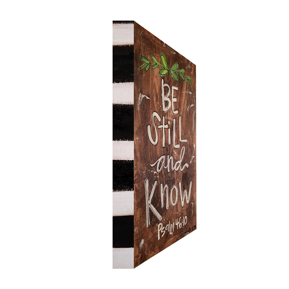 Be Still & Know - Wrapped Canvas; 12" x 24"