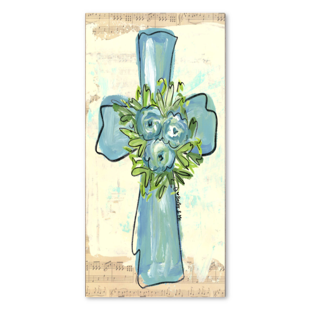 Blue Cross - Wrapped Canvas