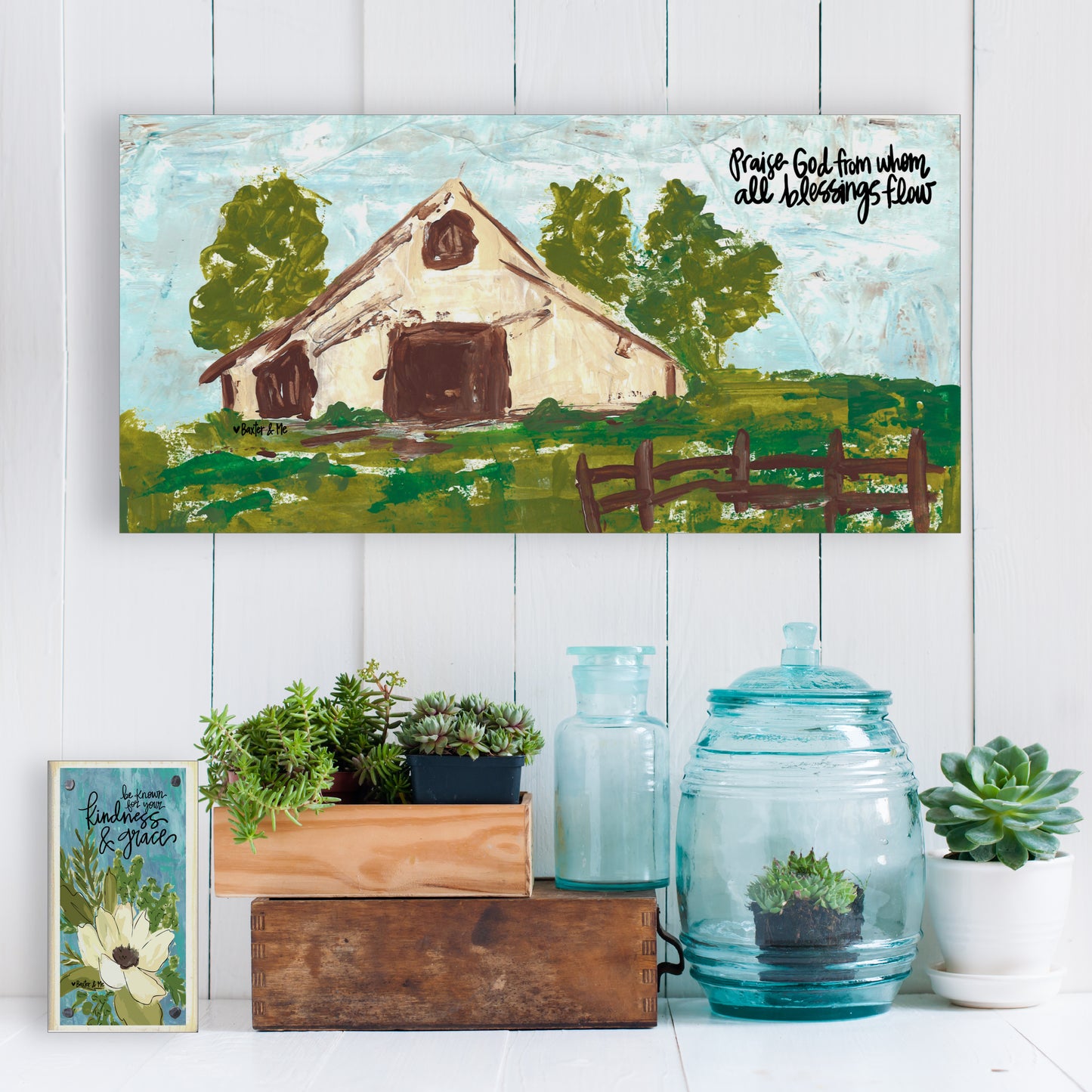 Praise God All Blessings Wrapped Canvas