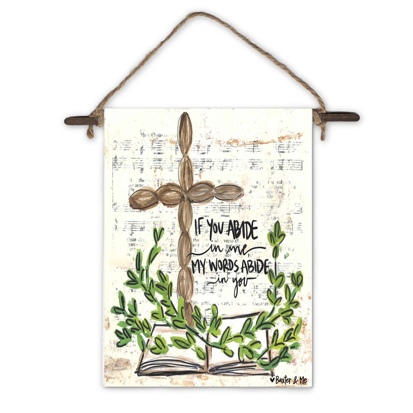Abide in Me Mini Wall Hanging