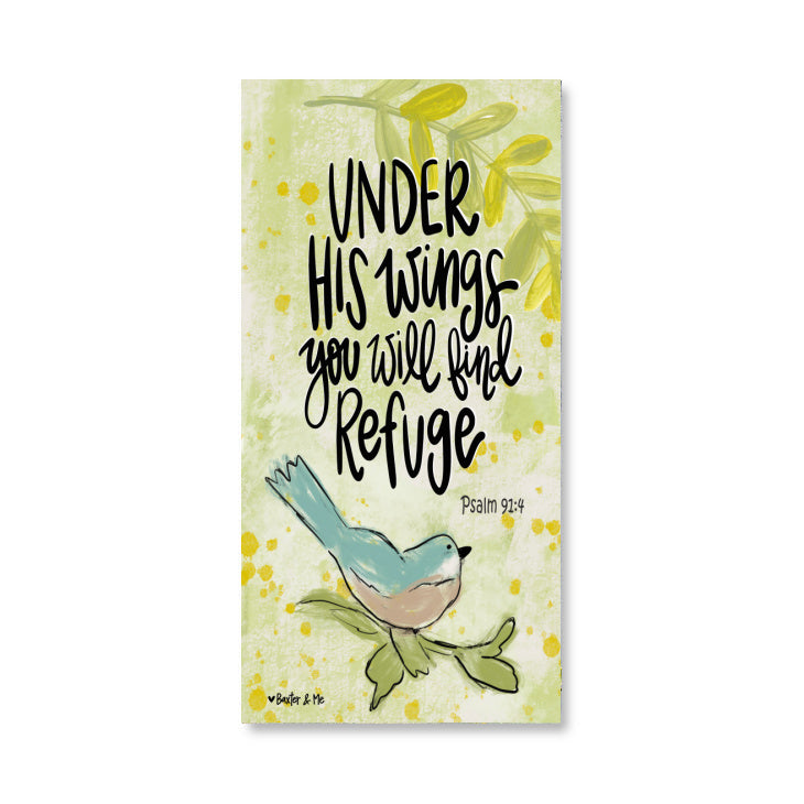 Under His Wings You will Find Refuge Wrapped Canvas