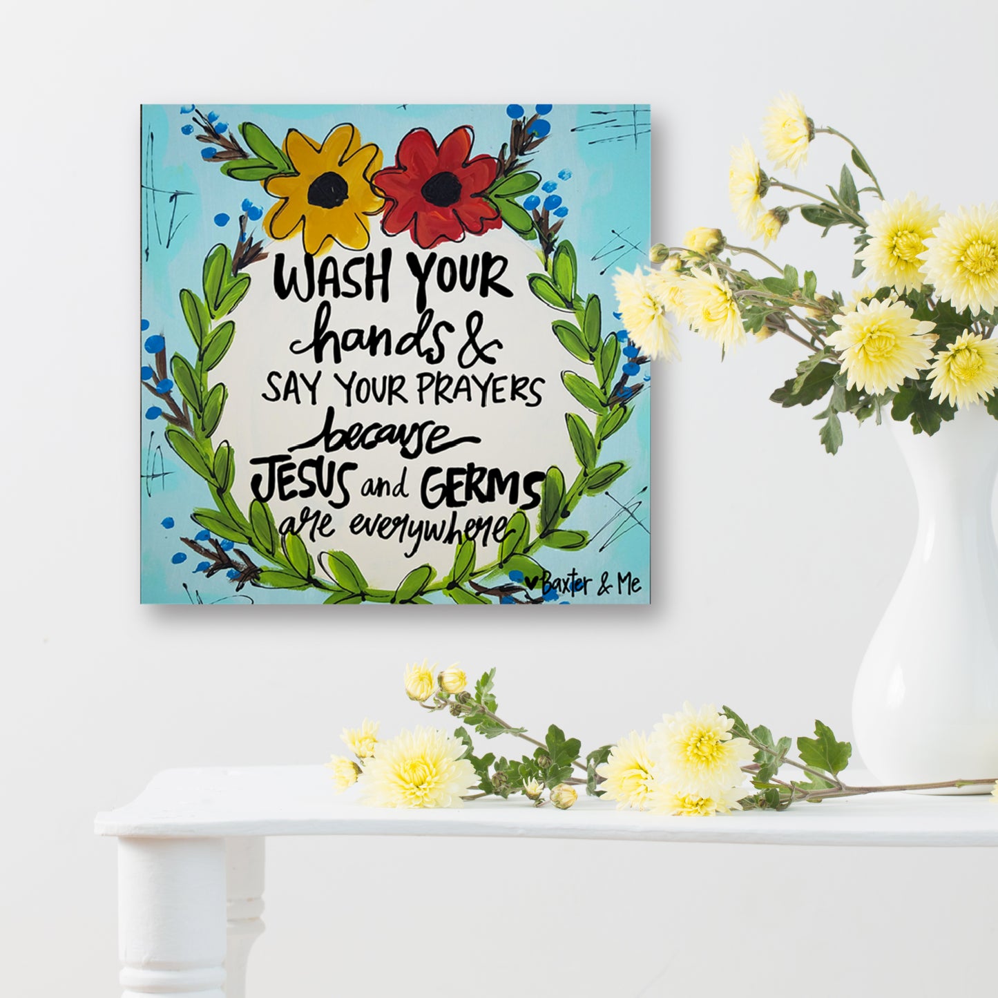 Wash Your Hands - Wrapped Canvas