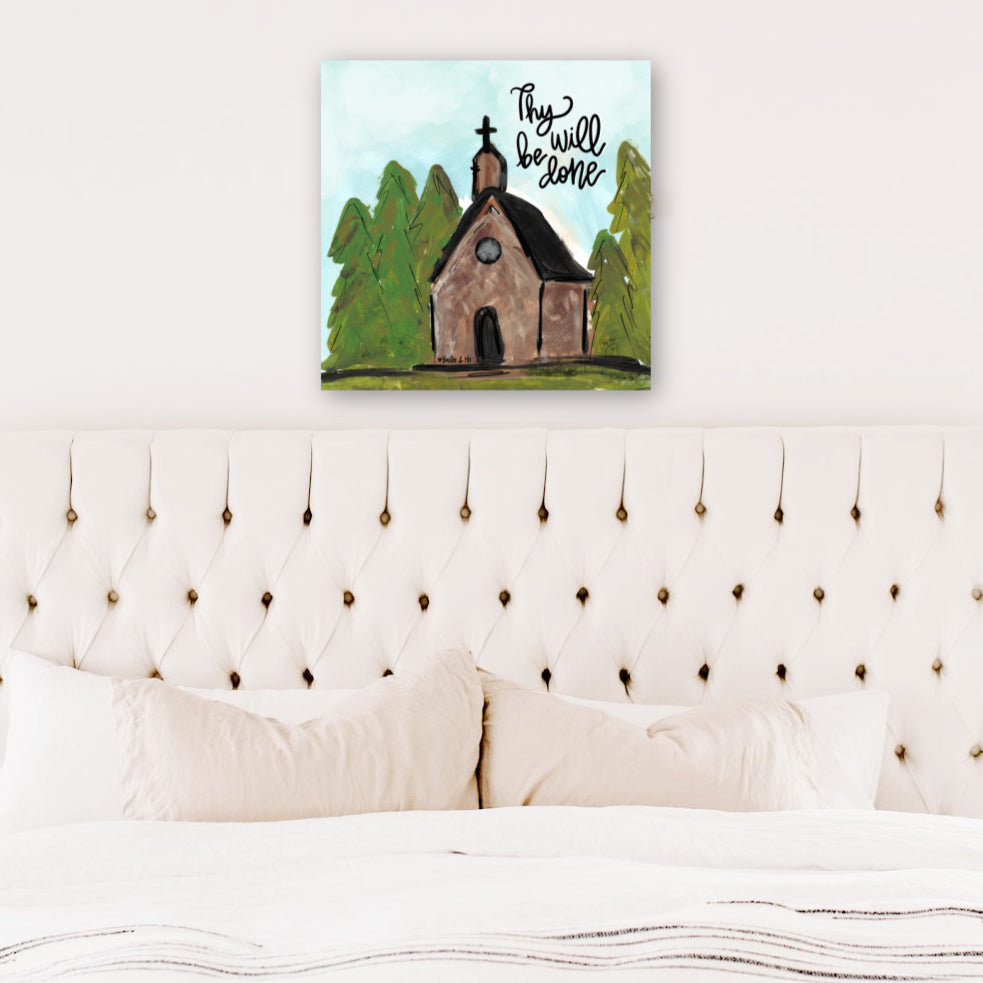 Thy Will be Done Church Wrapped Canvas