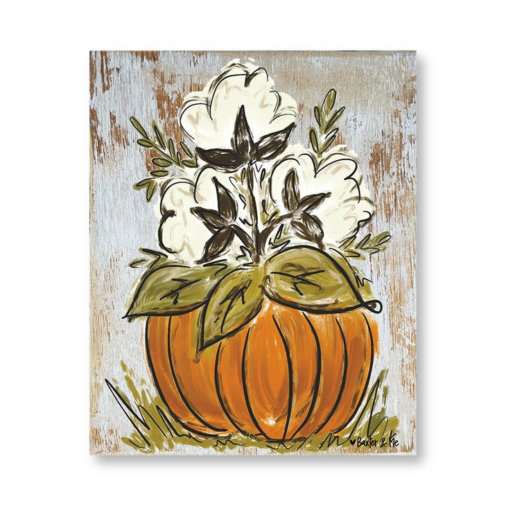 Cotton Pumpkin - Wrapped Canvas