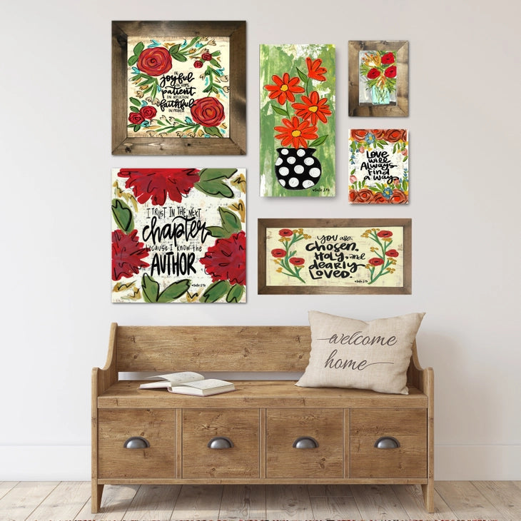 Polka Dot Vase - Wrapped Canvas