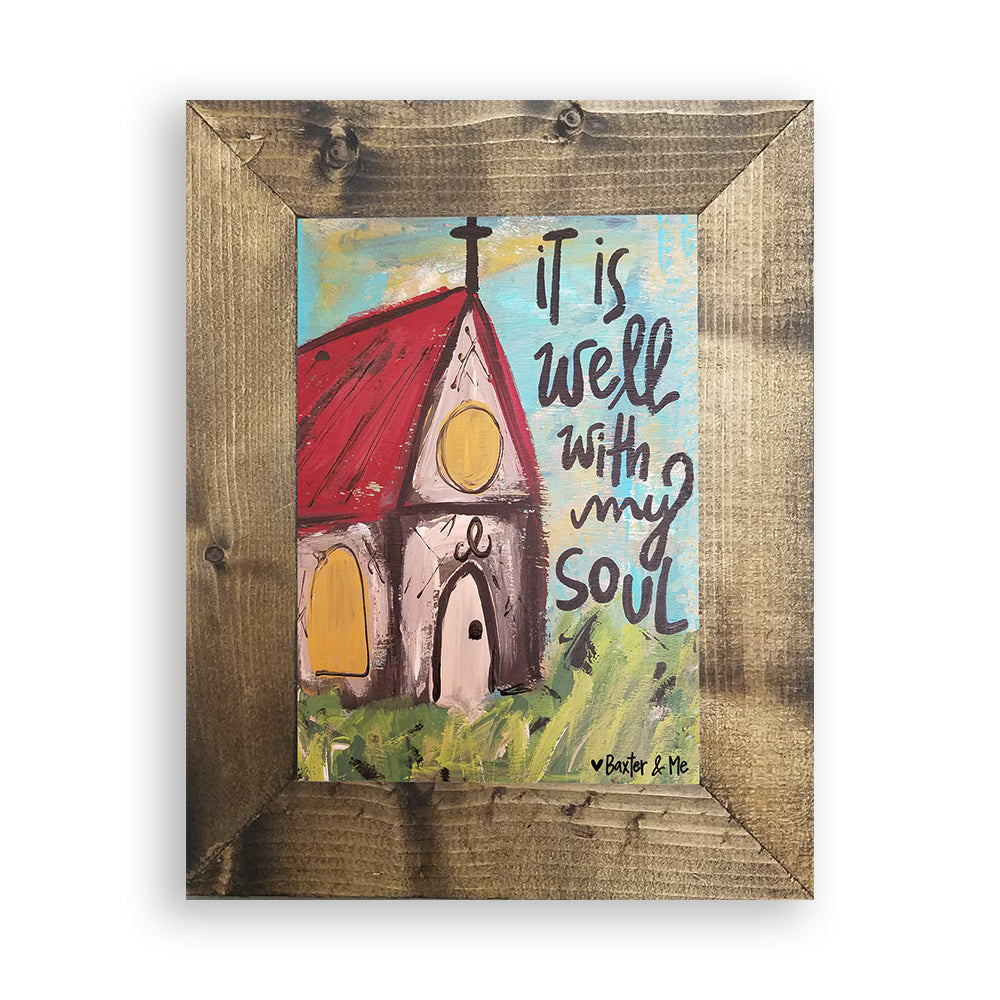 It Is Well - Framed Art; 8" x 10"