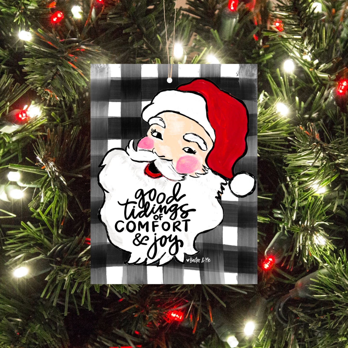 Good Tidings Santa Ornament