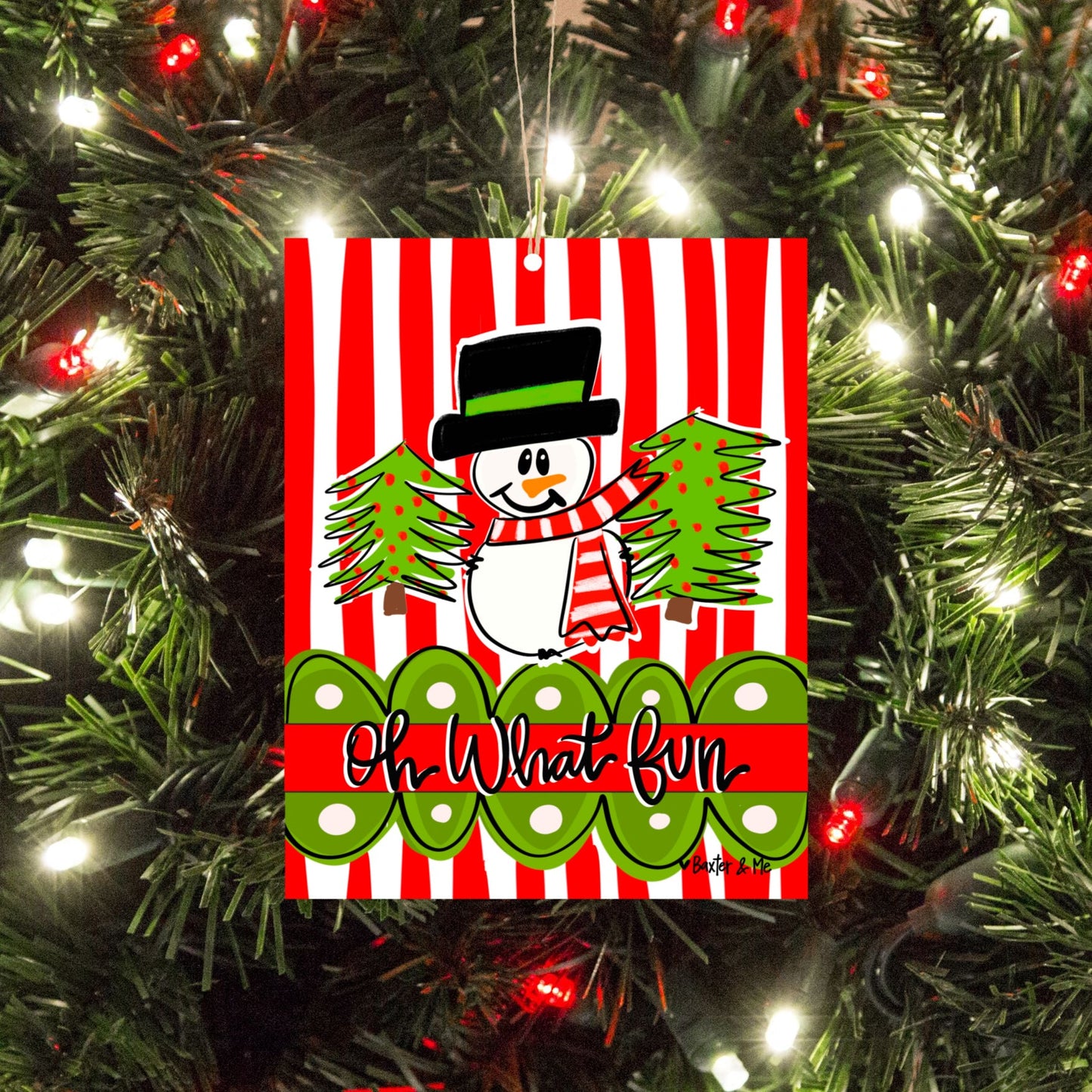 Oh What Fun Snowman Ornament