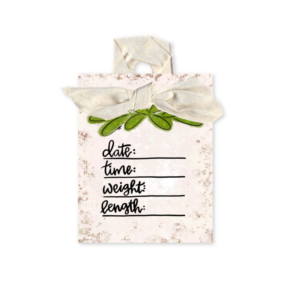 Baby Measurement Chart Hang Tag Ornament