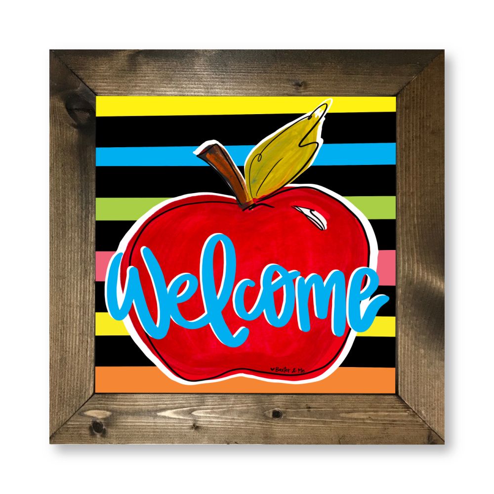 Welcome Apple Framed Art