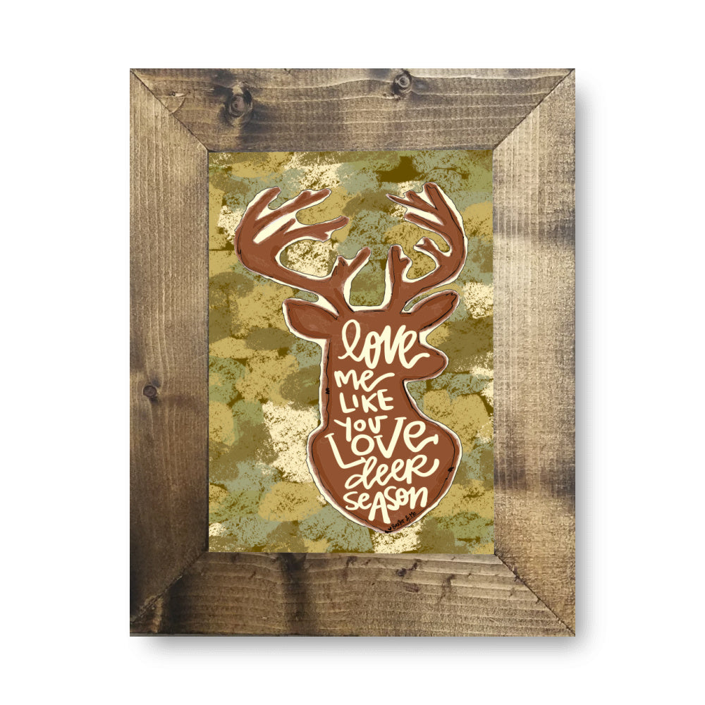 Deer Season Framed Art - 8" x 10"