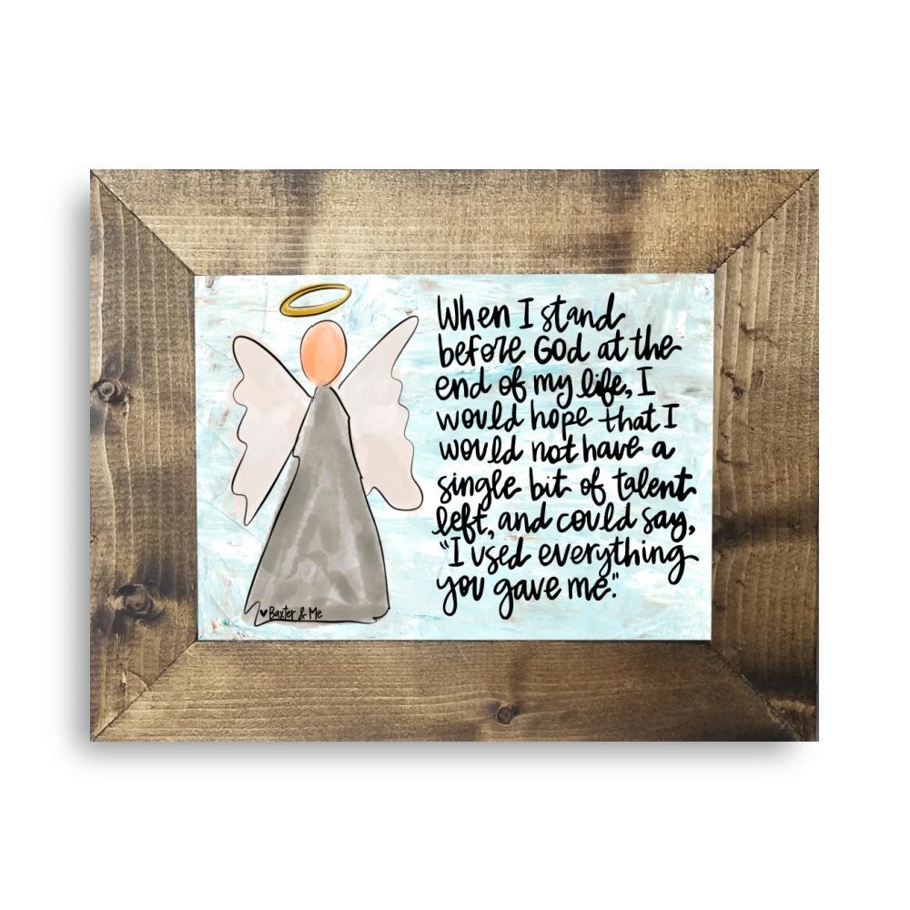 Stand Before God Framed Art