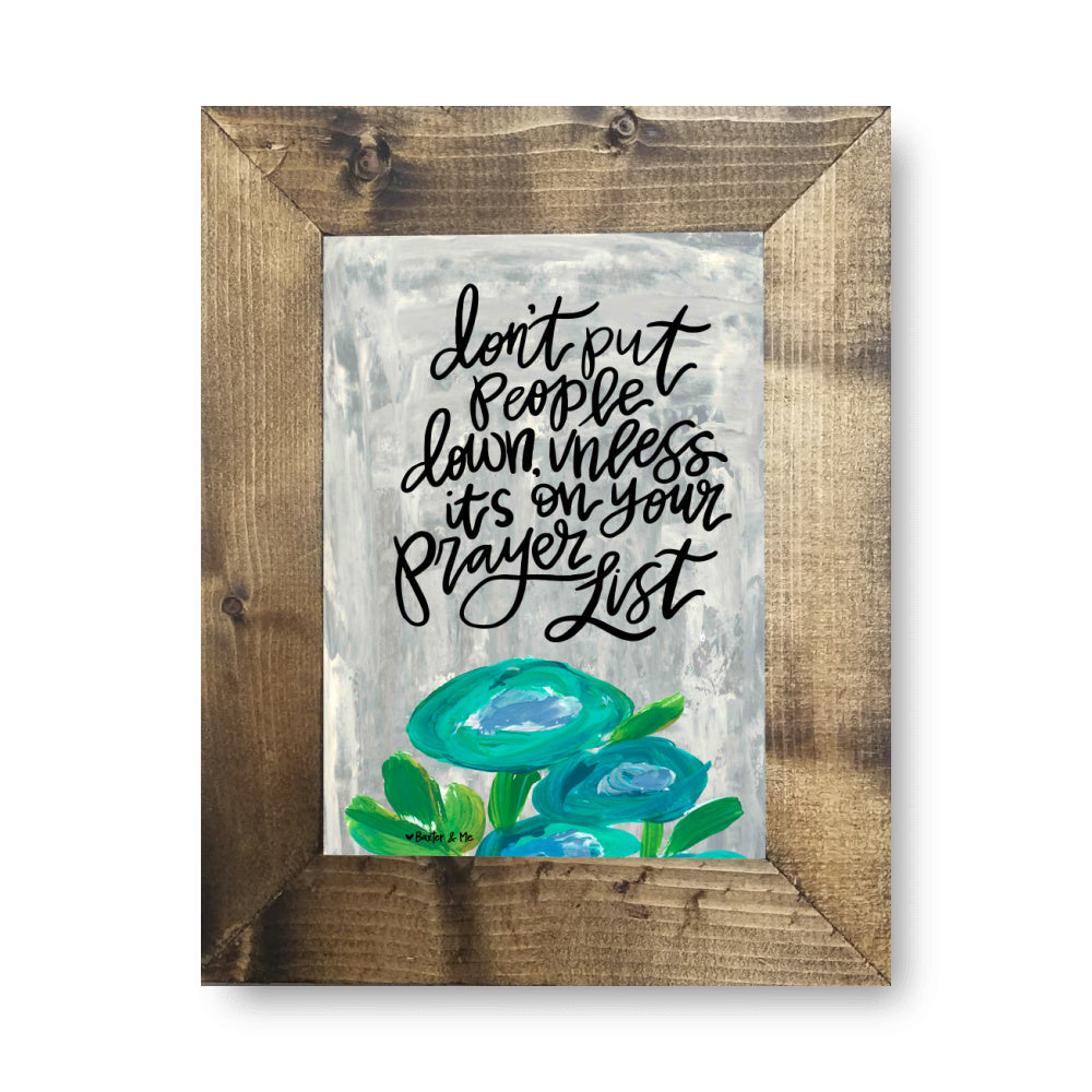 Prayer List Framed Art