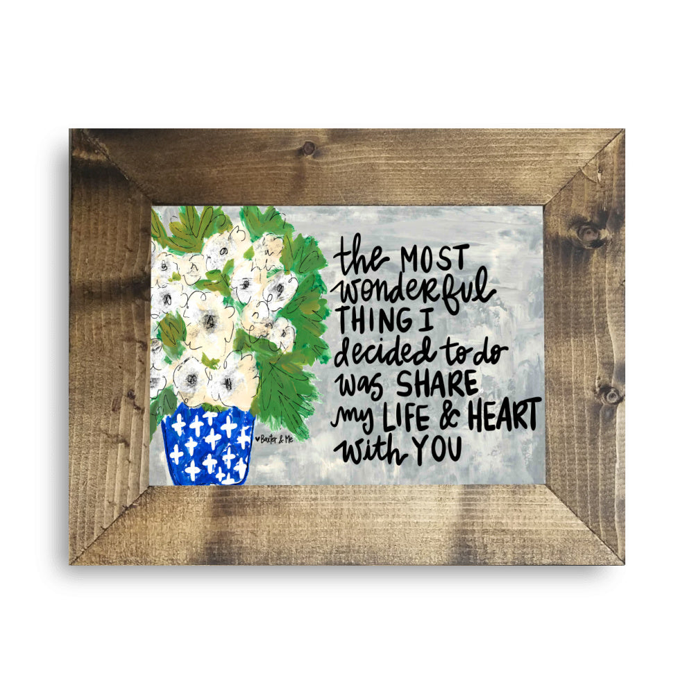 Most Wonderful Thing Framed Art