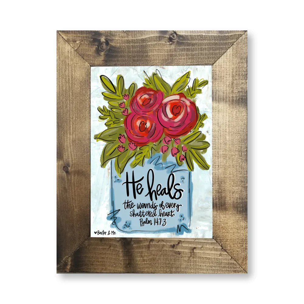 He Heals Framed Art