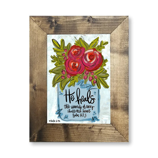 He Heals Framed Art