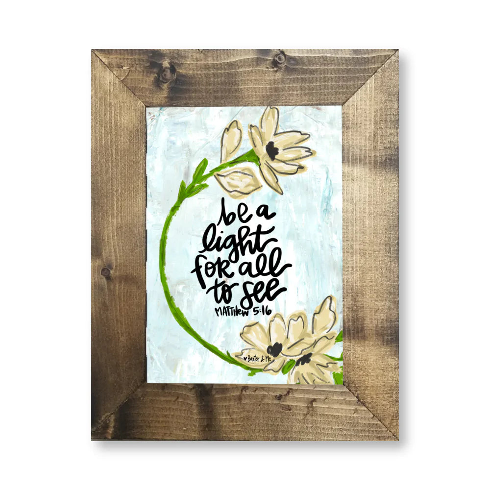 Be A Light Framed Art