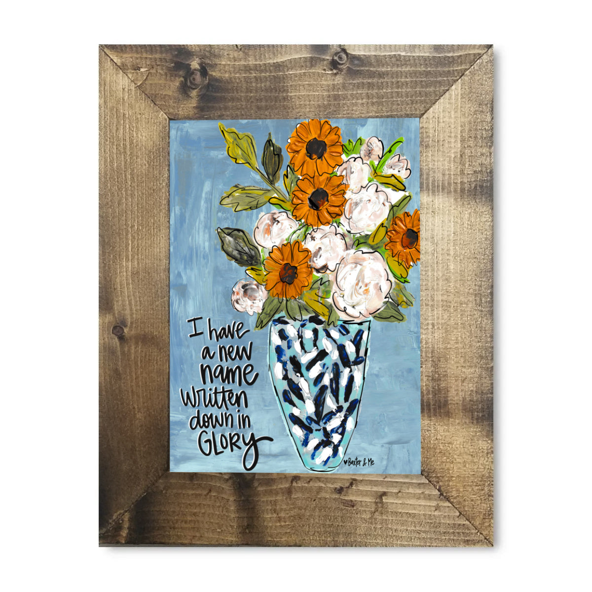 New Name Written in Glory Framed Art