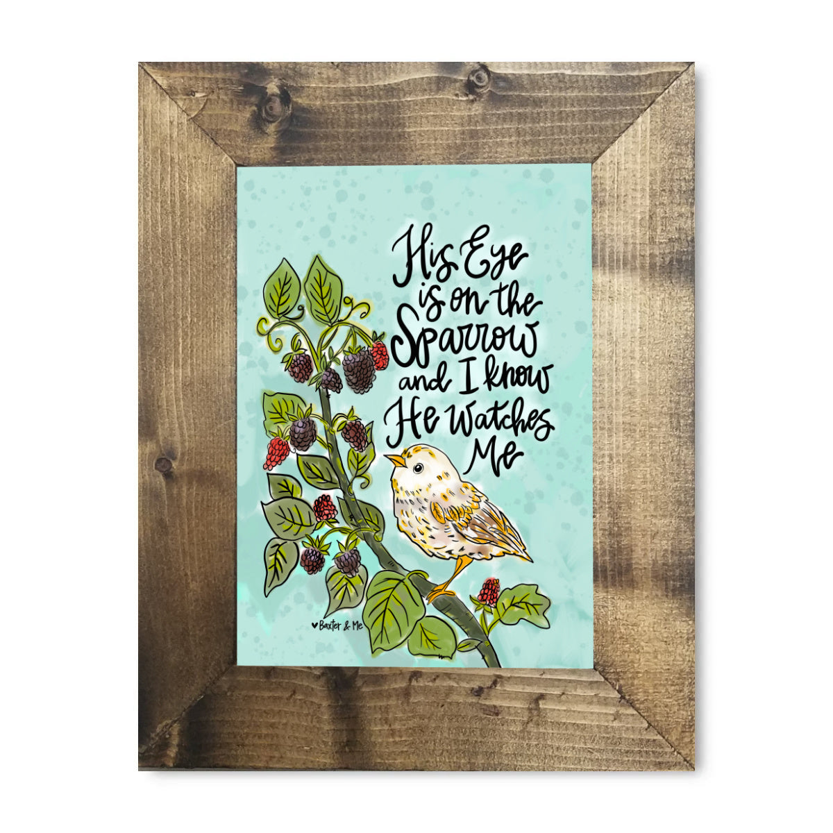 His Eye is on the Sparrow Framed Art