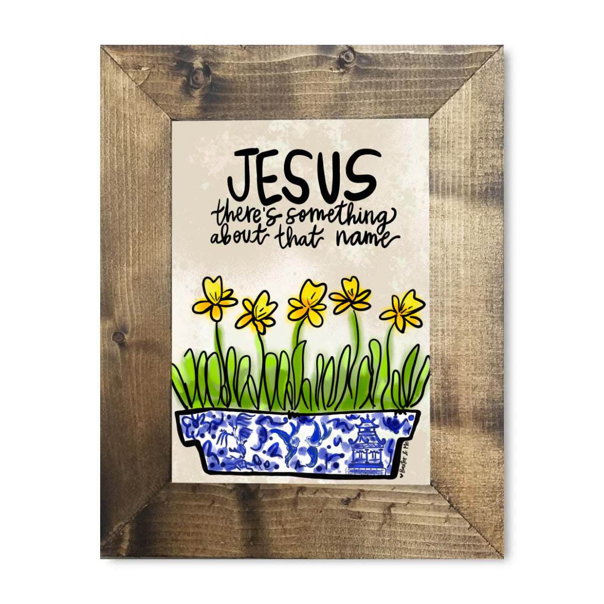 Jesus Something About that Name Framed Art